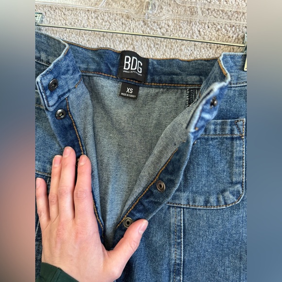 Urban Outfitters BDG Denim Button-Front High-Waisted Blue Mini Skirt, Size XS - Picture 7 of 11